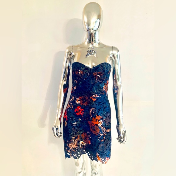Marchese Notte Floral Print Lace Dress - Picture 6 of 10